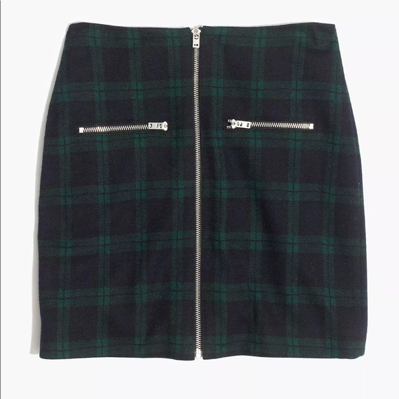 Madewell Dresses & Skirts - Madewelll Zip Skirt in Dark Plaid - Size 10